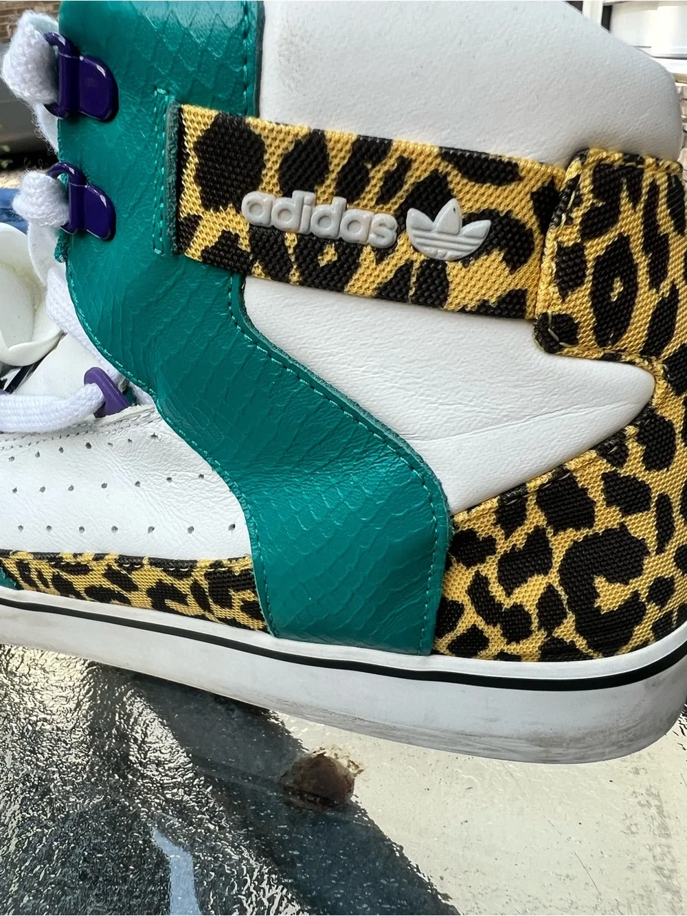 Jeremy Scott JS Bones Leopard Accent Sneakers US sz 11.5